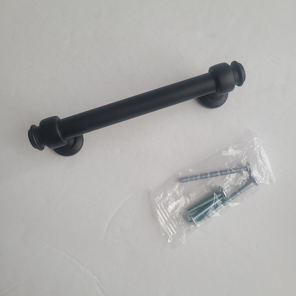 Matte Black Cabinet Pulls Set of 6 NWT Heavy Duty Hardware - Picture 1 of 12